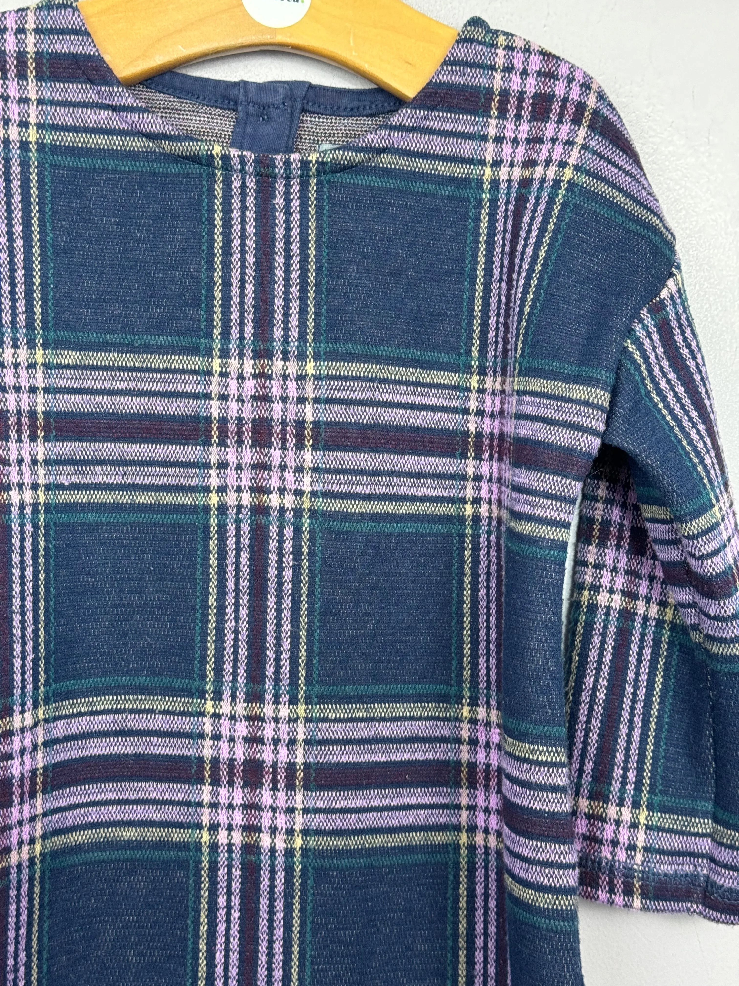 Next purple check dress 18-24m