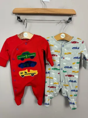 Next Racing cars sleepsuits First Size
