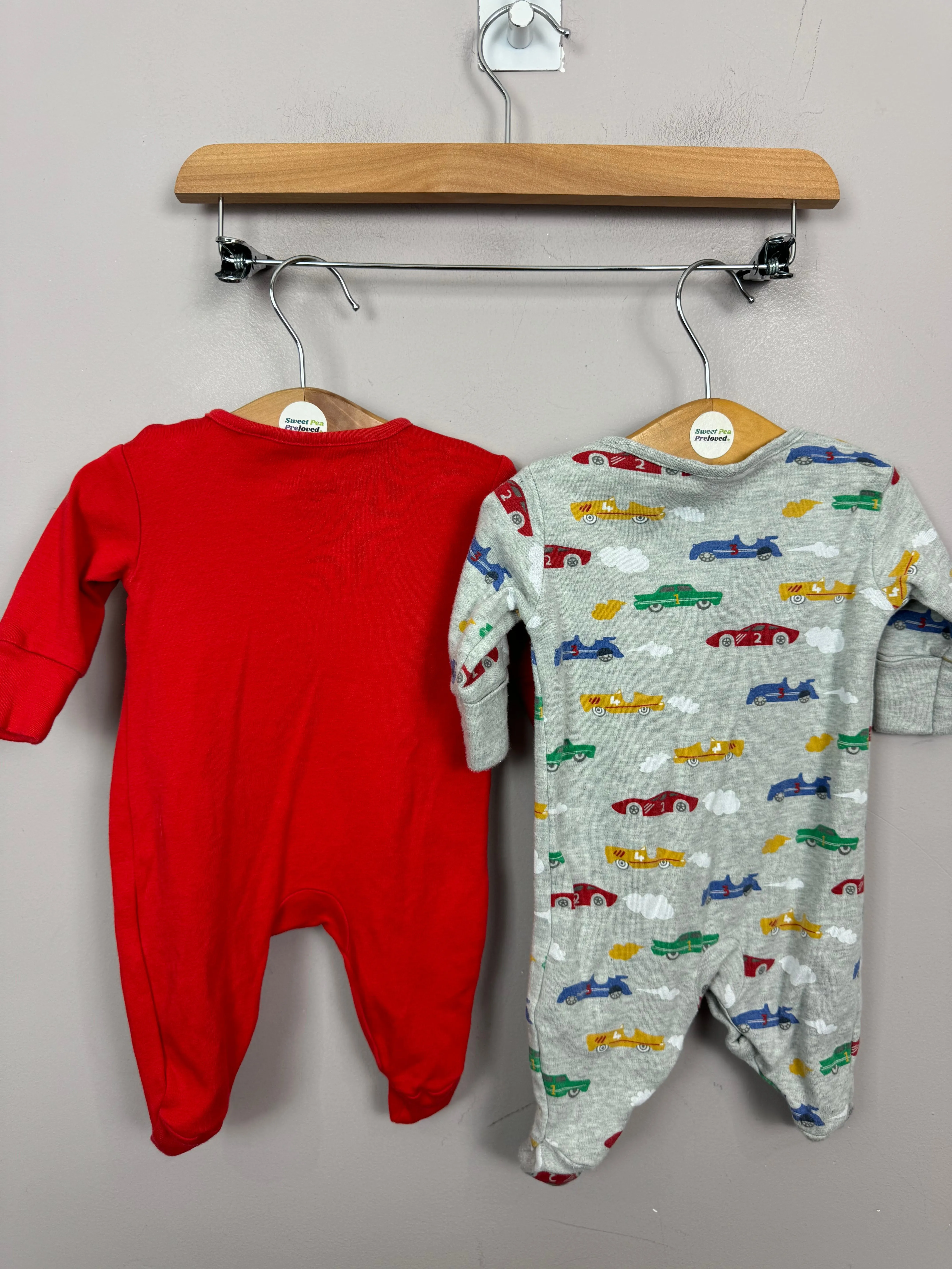 Next Racing cars sleepsuits First Size