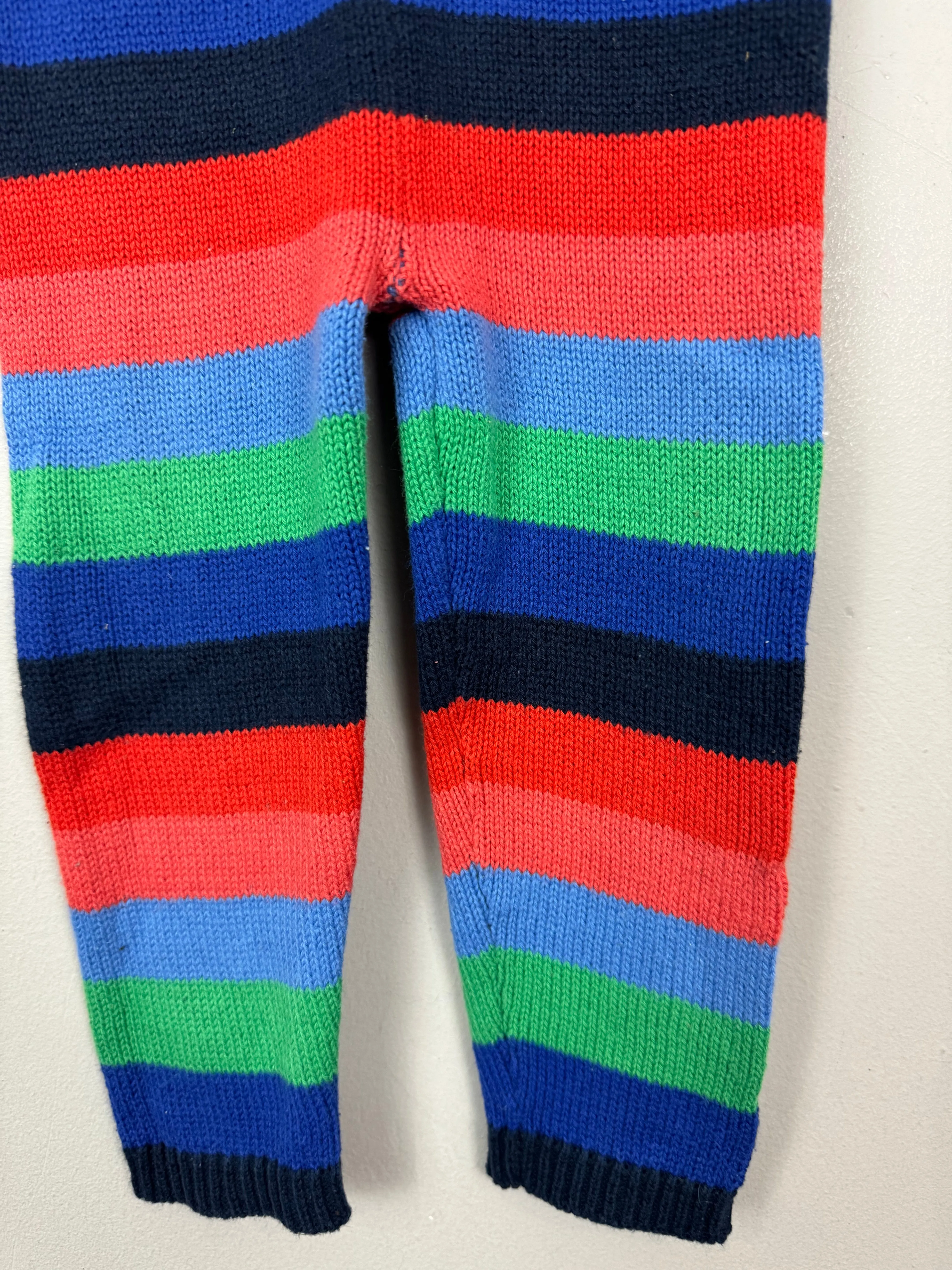 Next stripe knitted trousers 9-12m
