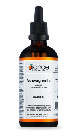 Orange Naturals Ashwagandha 250mg/ml Tincture 100ml