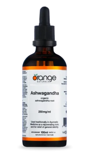 Orange Naturals Ashwagandha 250mg/ml Tincture 100ml