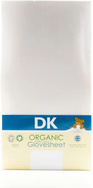 PAIR of Soft White ORGANIC Cotton Fitted Sheets  for Moses Basket 71 x 40 cm