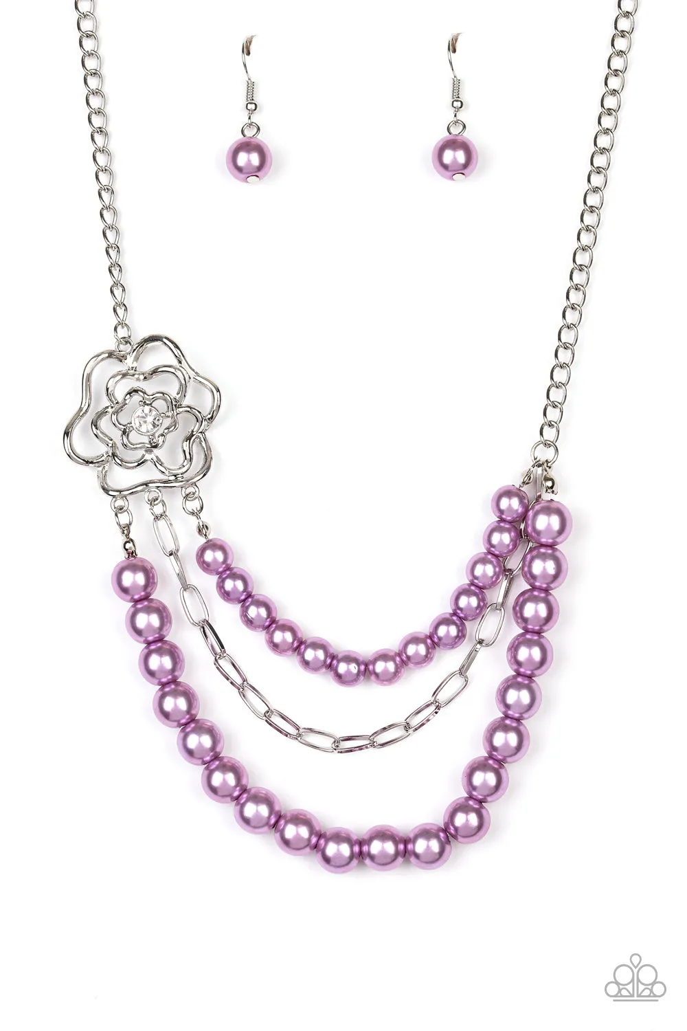 Paparazzi Fabulously Floral Necklace Purple