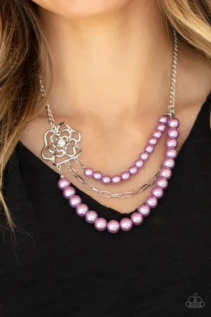 Paparazzi Fabulously Floral Necklace Purple