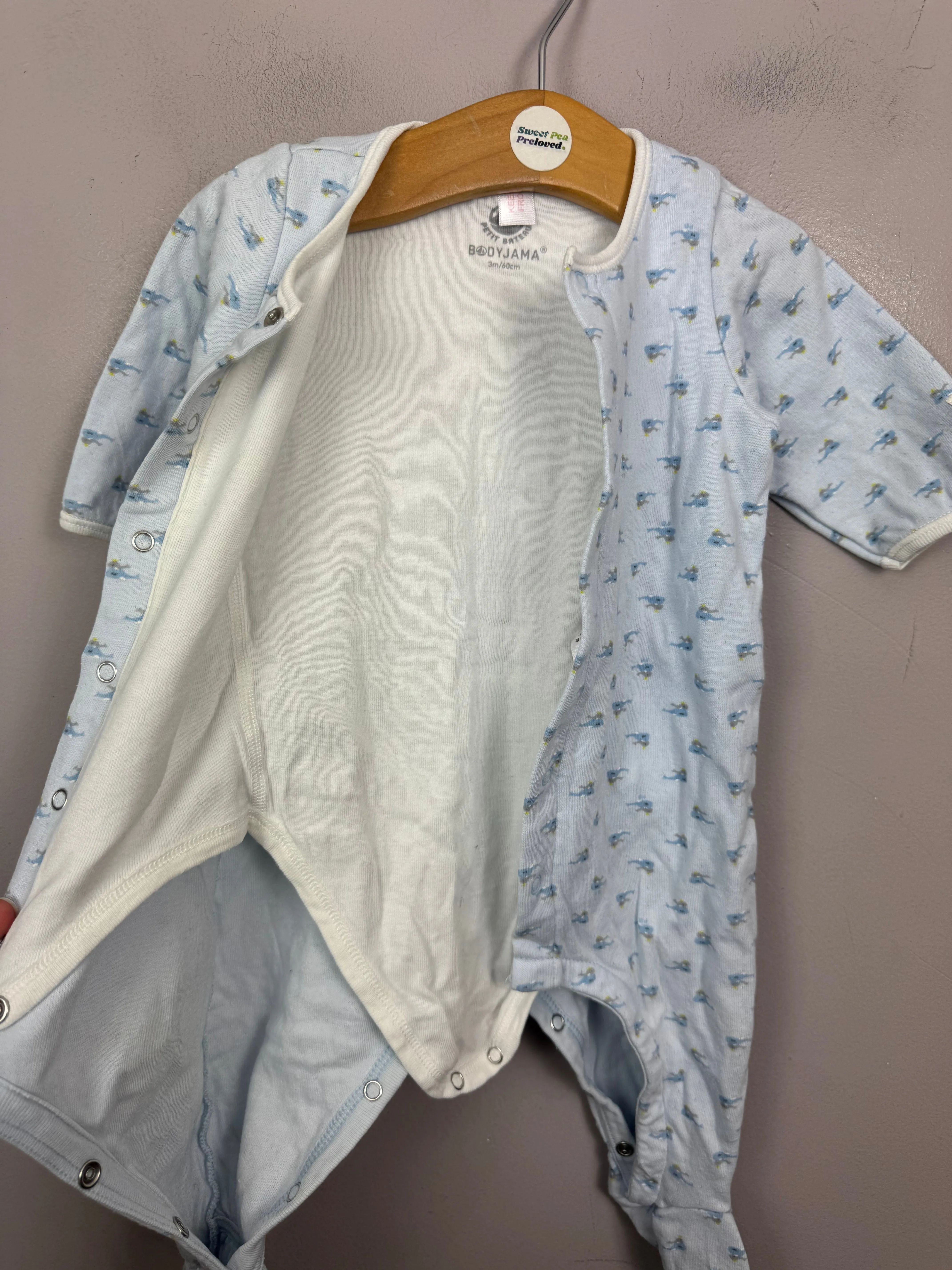 Petit Bateau Helicopter BodyJama Sleepsuit 3m