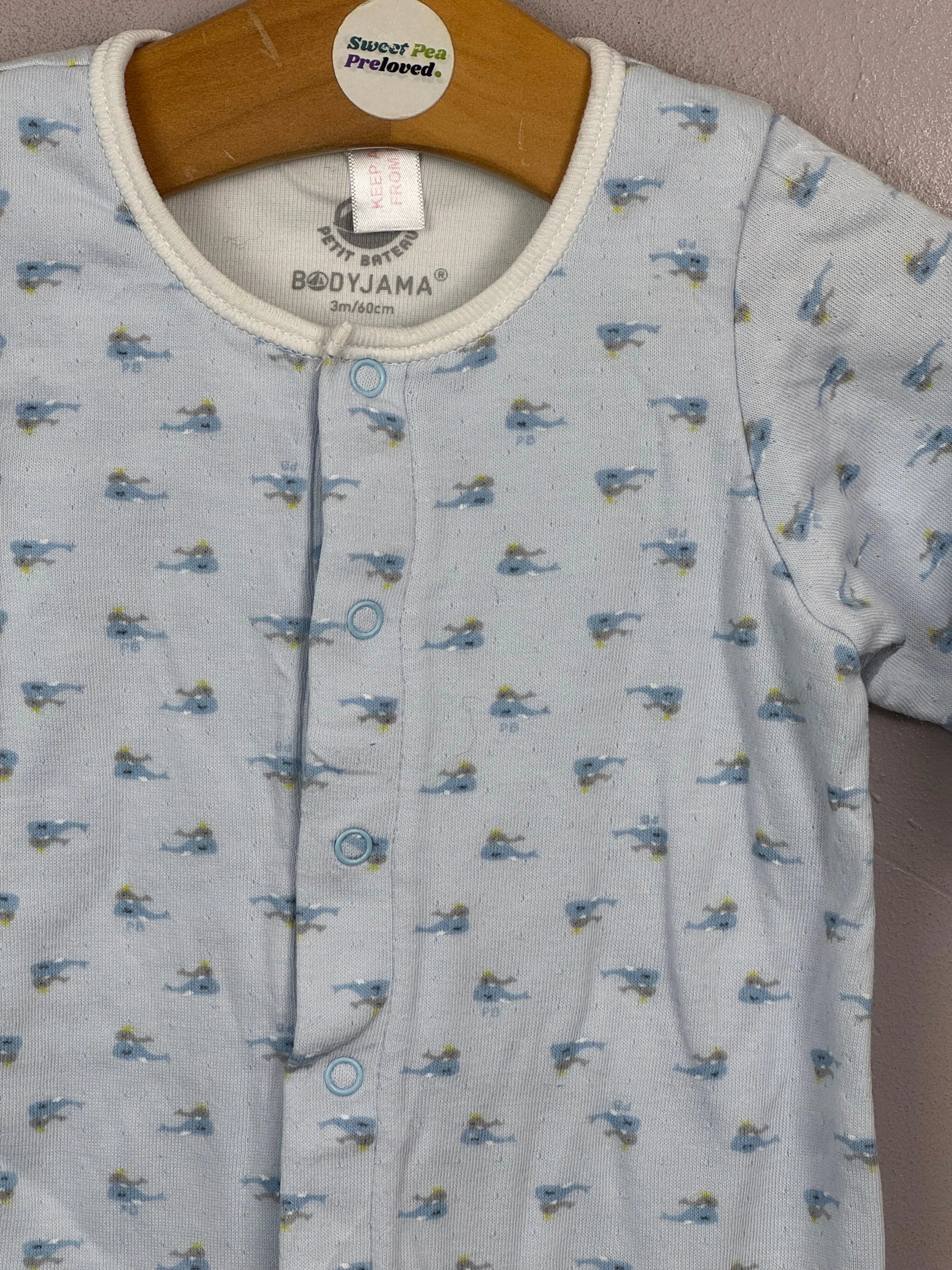 Petit Bateau Helicopter BodyJama Sleepsuit 3m