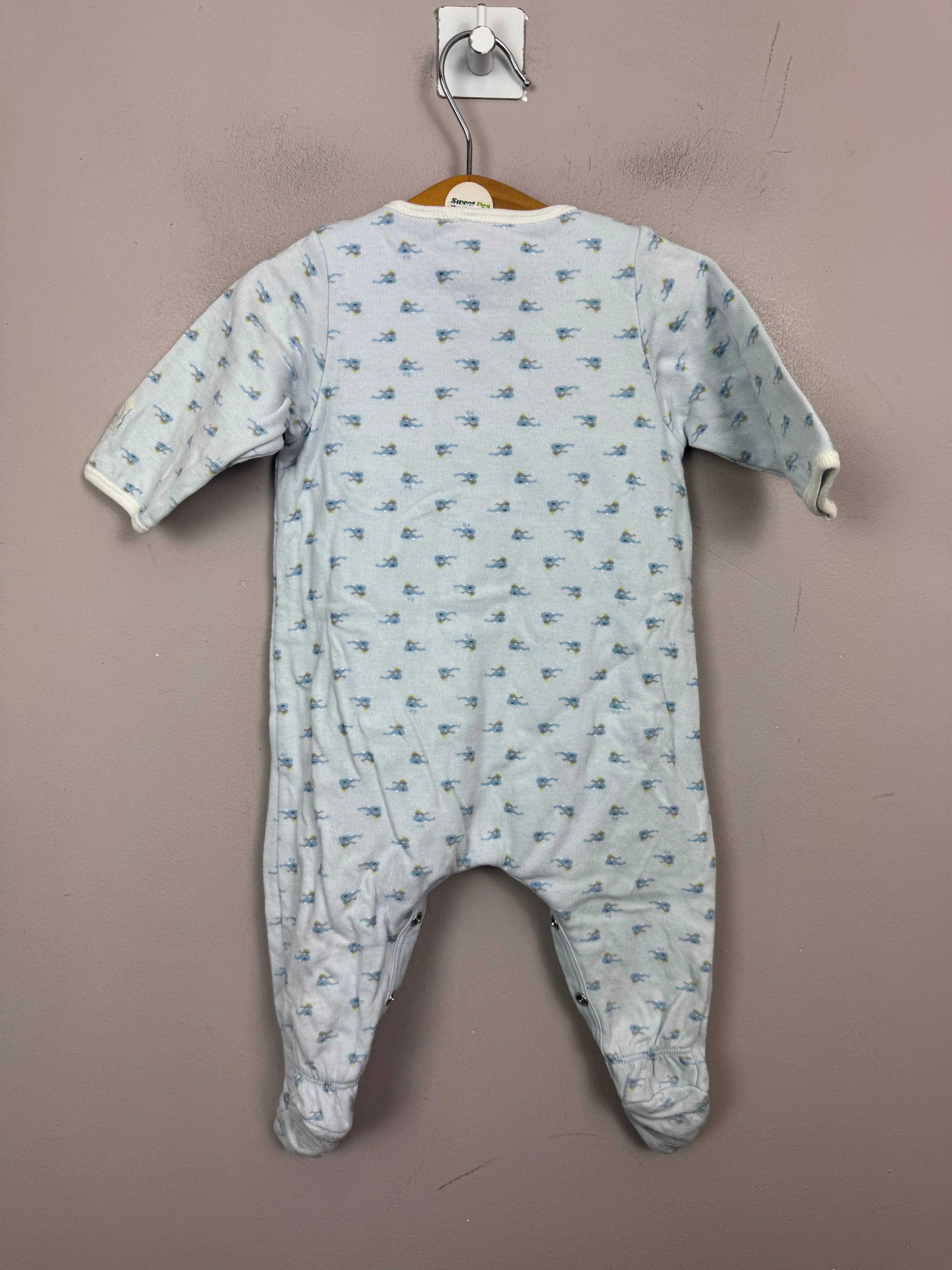 Petit Bateau Helicopter BodyJama Sleepsuit 3m