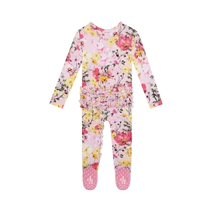 Posh Peanut Gaia Ruffled Zippered Footie