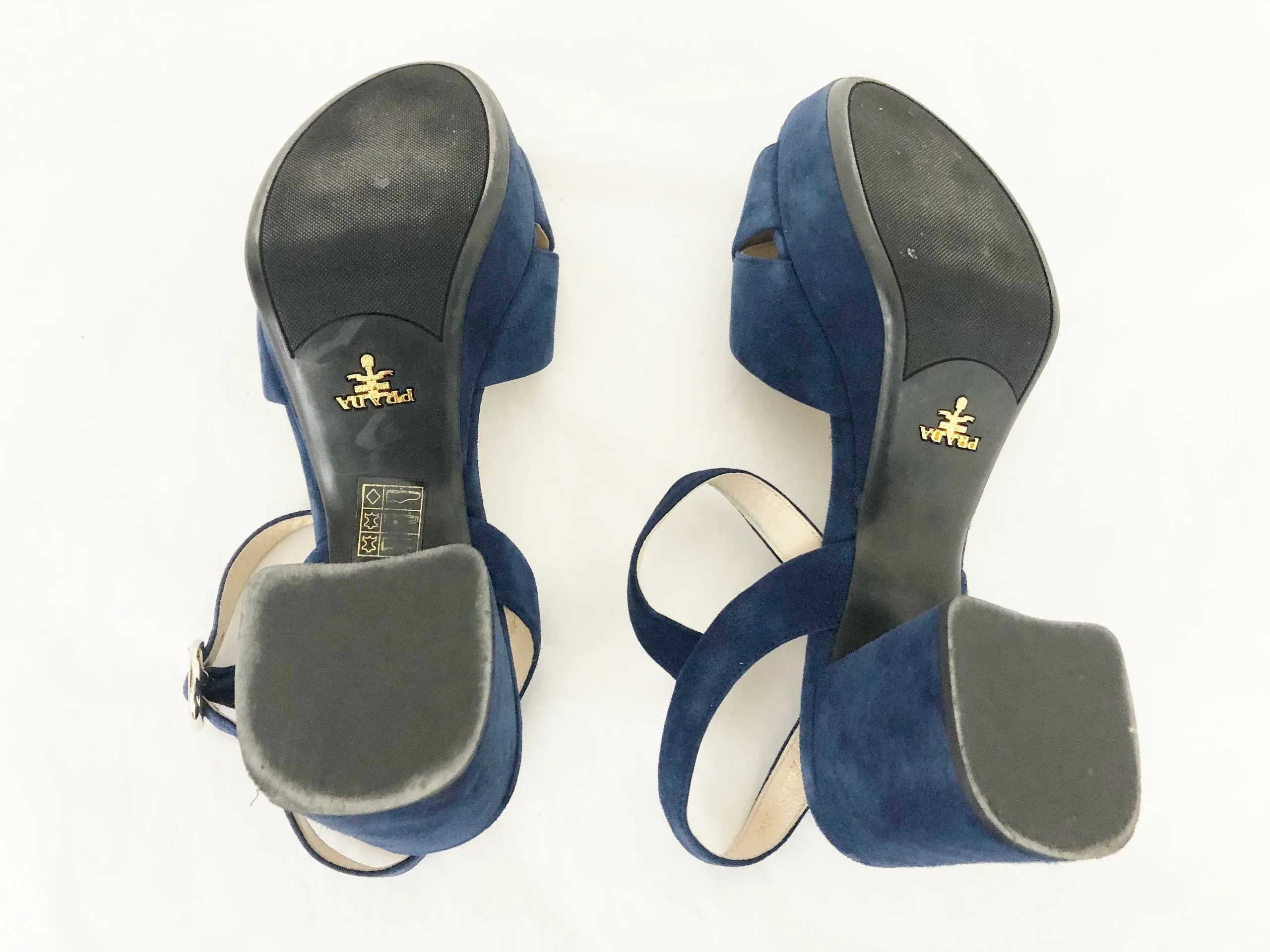 Prada Suede Platform Sandal Size 40 It (10 Us)