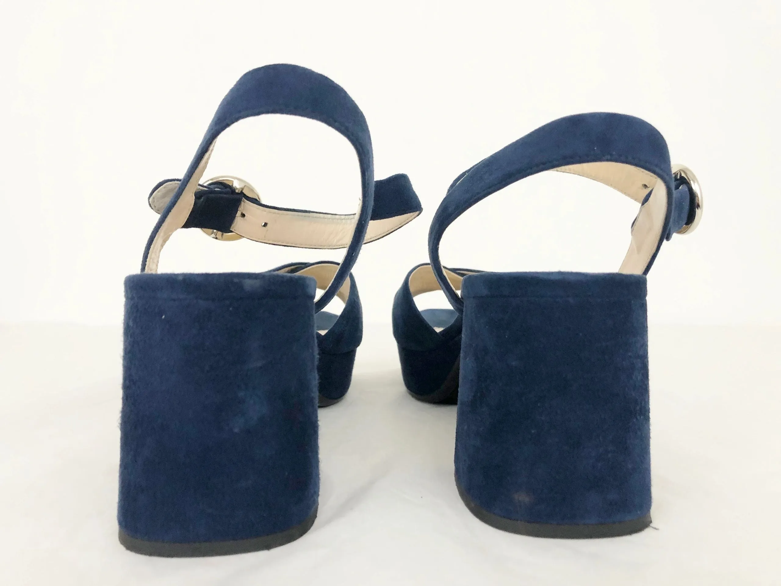 Prada Suede Platform Sandal Size 40 It (10 Us)