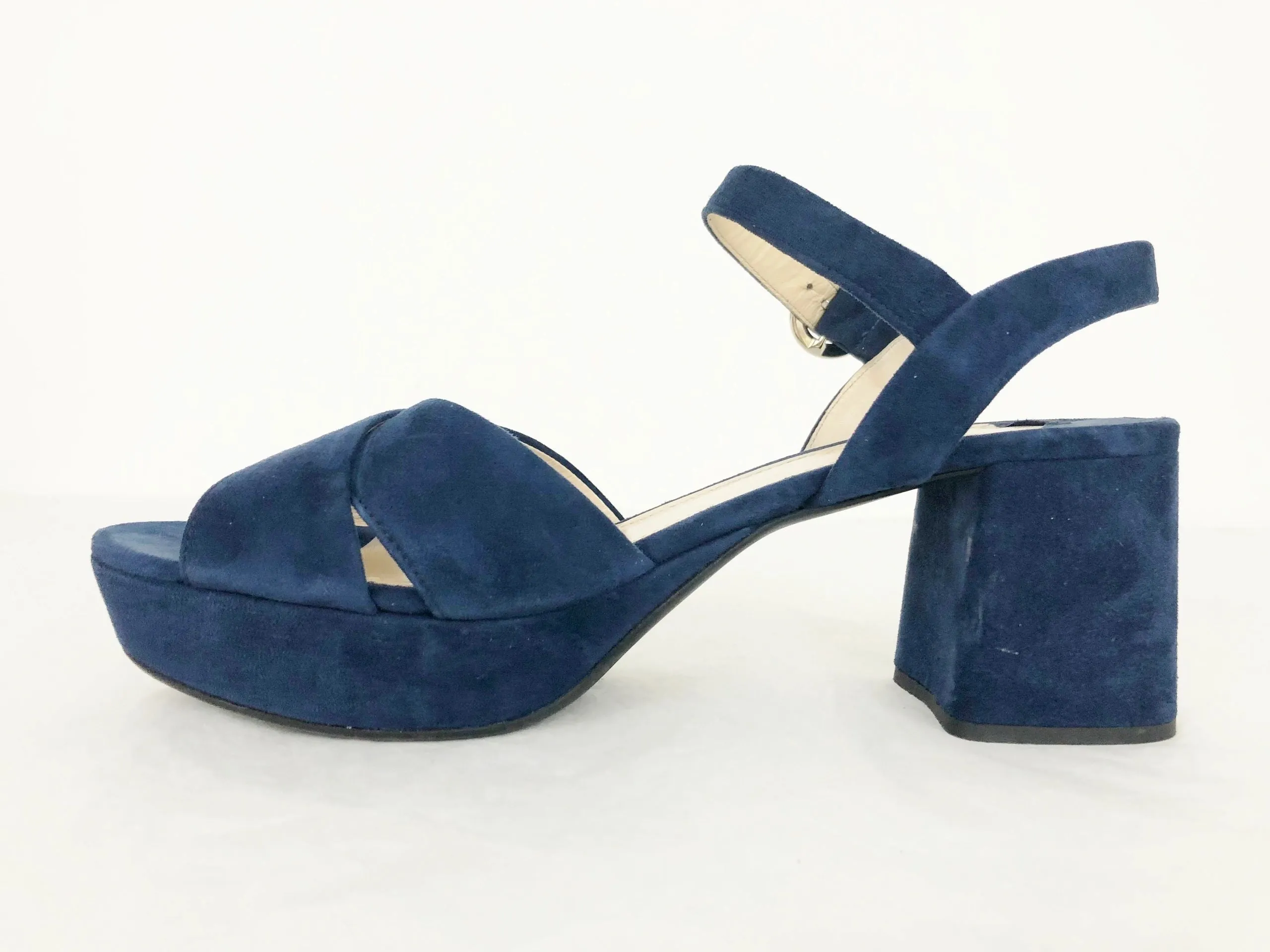 Prada Suede Platform Sandal Size 40 It (10 Us)
