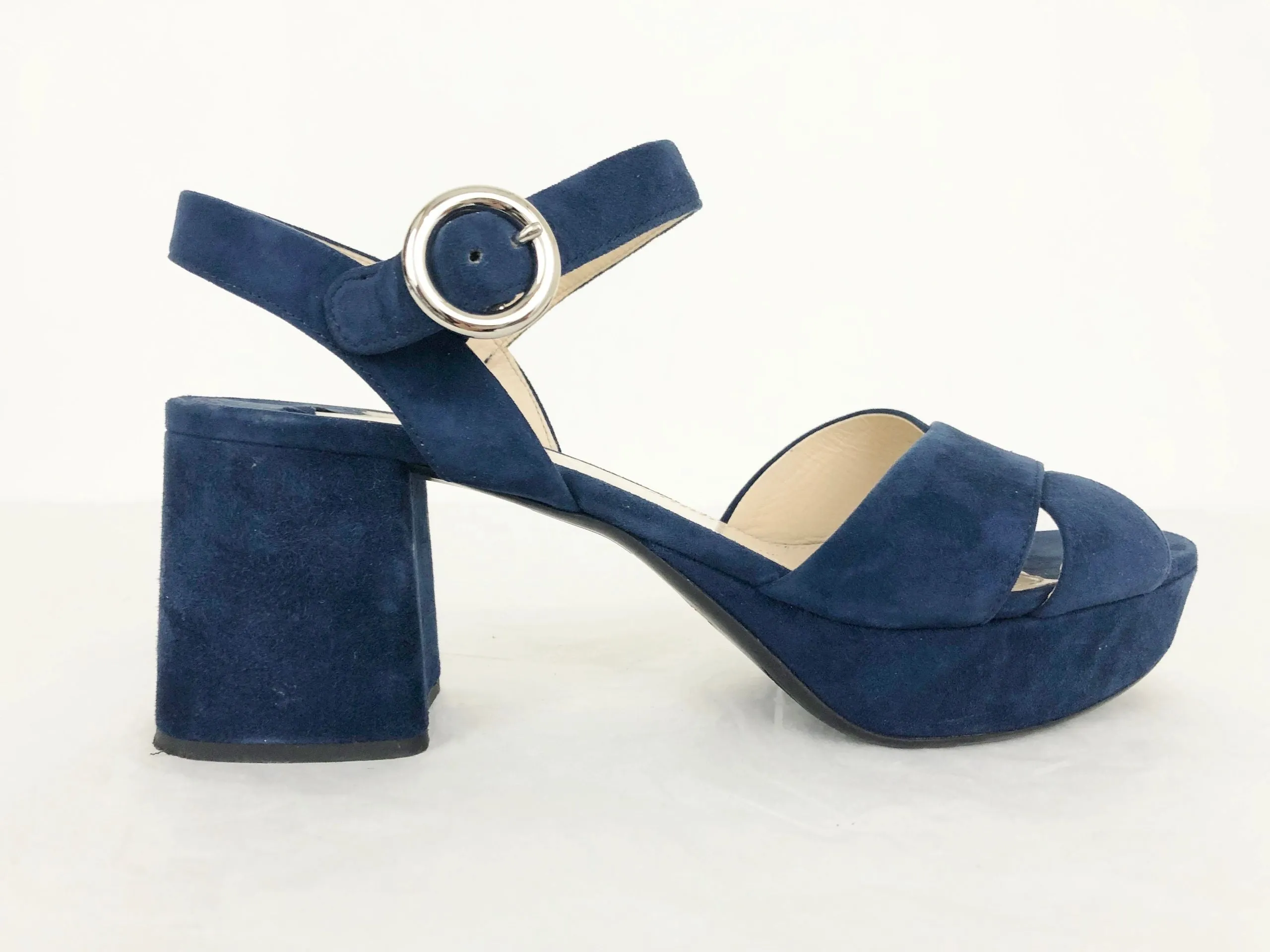 Prada Suede Platform Sandal Size 40 It (10 Us)