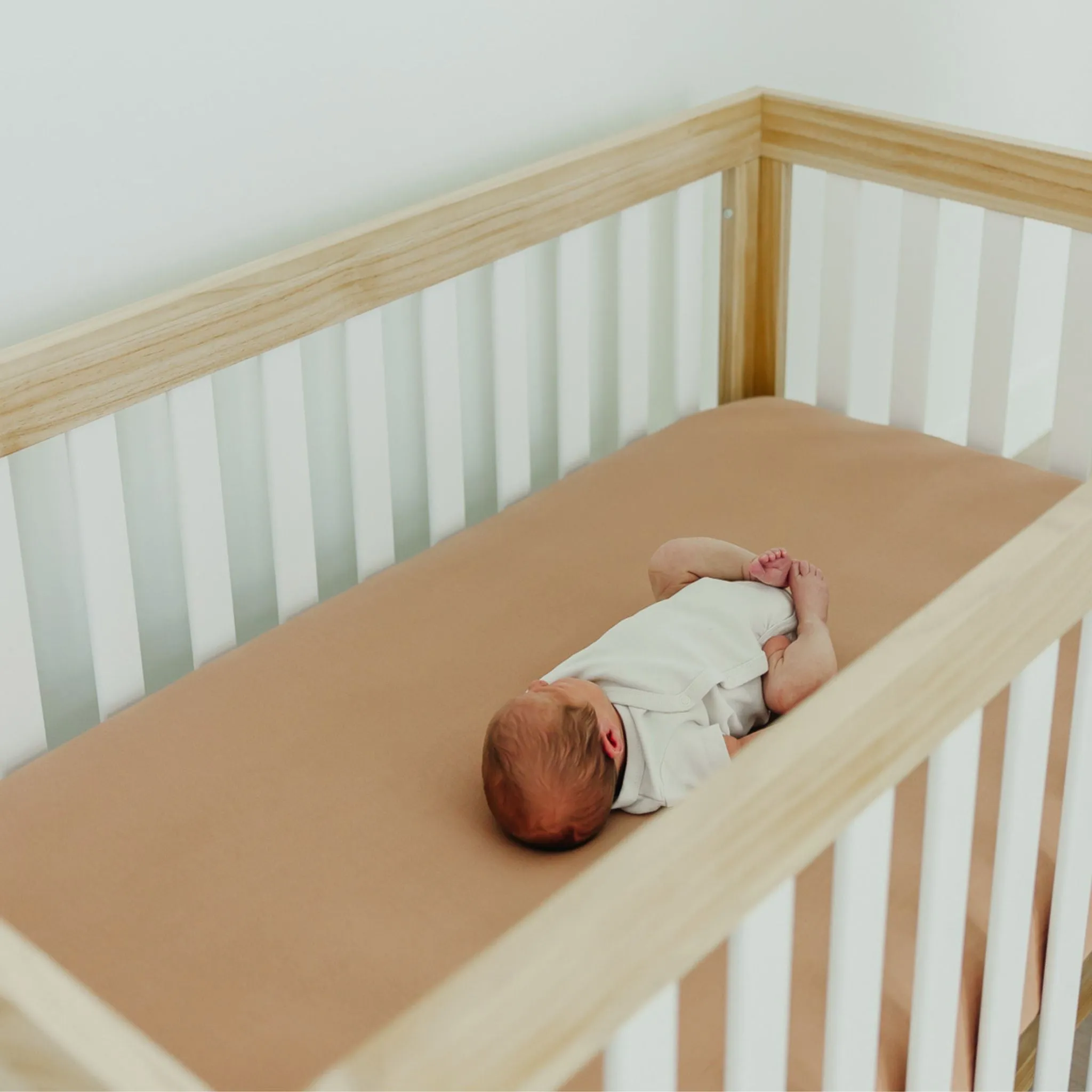 Premium Knit Fitted Crib Sheet - Pecan