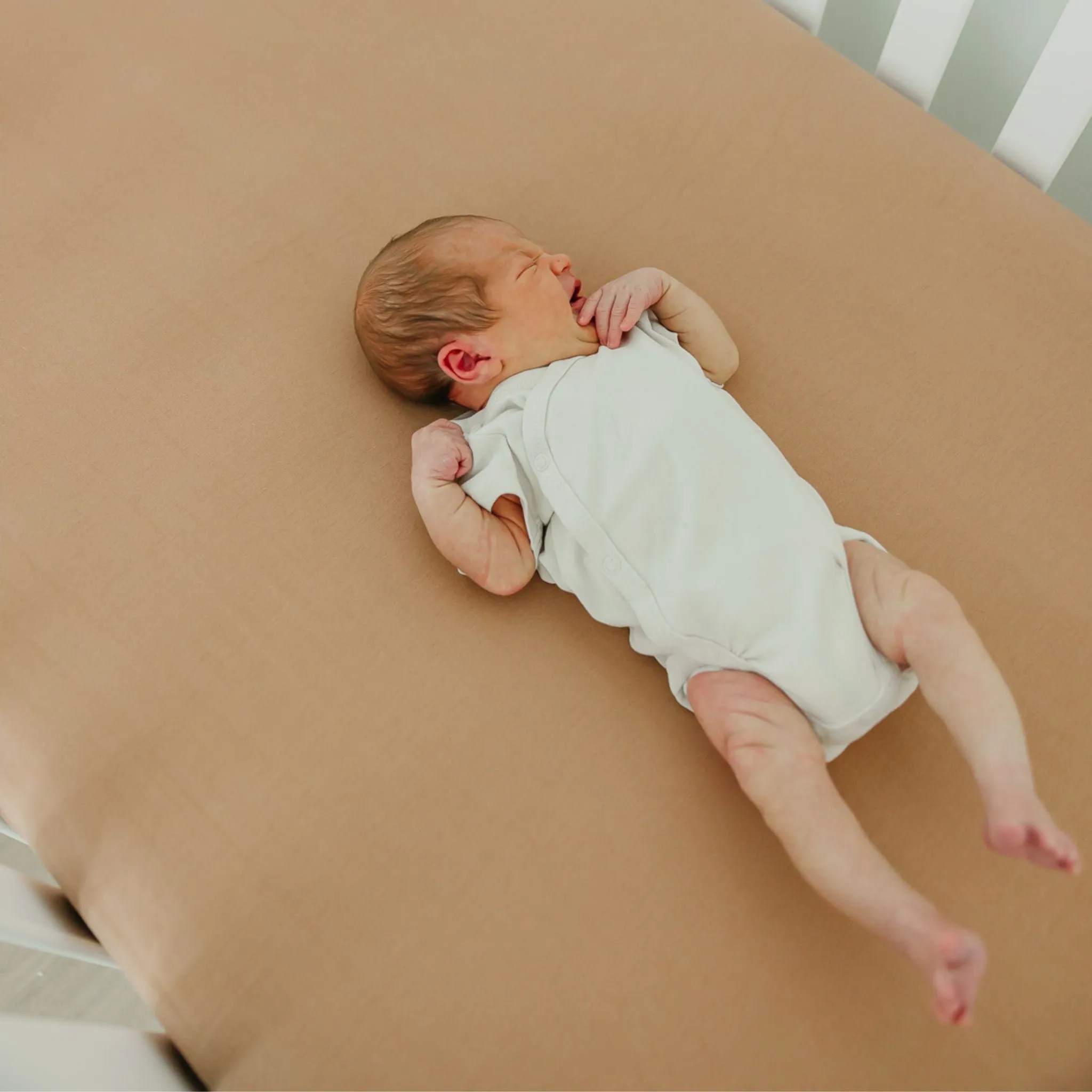 Premium Knit Fitted Crib Sheet - Pecan