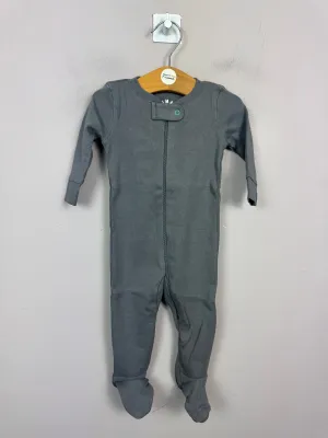Primary Organic Sleepsuit - Plain dye, Charcoal (New) 0-3m, 9-12m, 18-24m