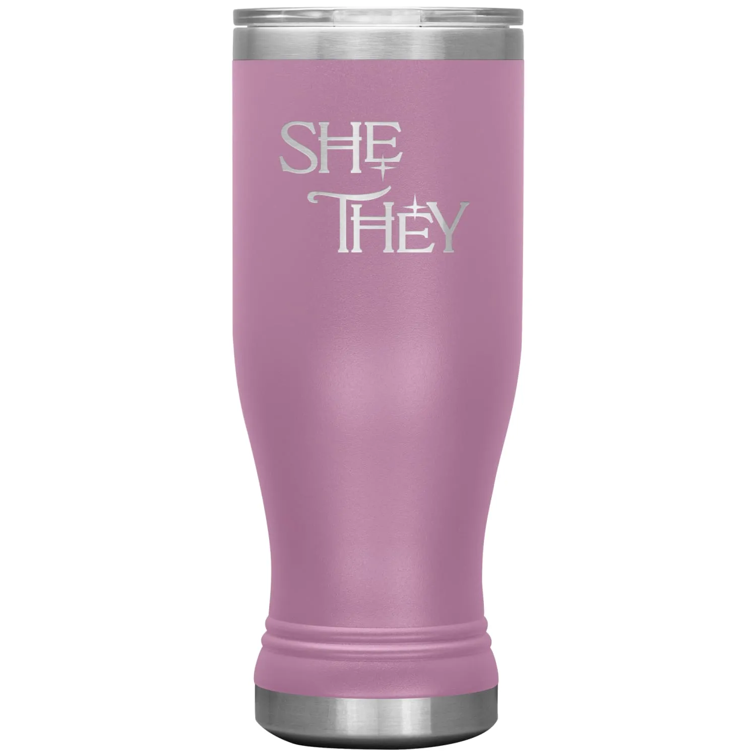 Pronoun Wishing Star She They 20oz BOHO Vacuum Tumbler