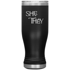 Pronoun Wishing Star She They 20oz BOHO Vacuum Tumbler