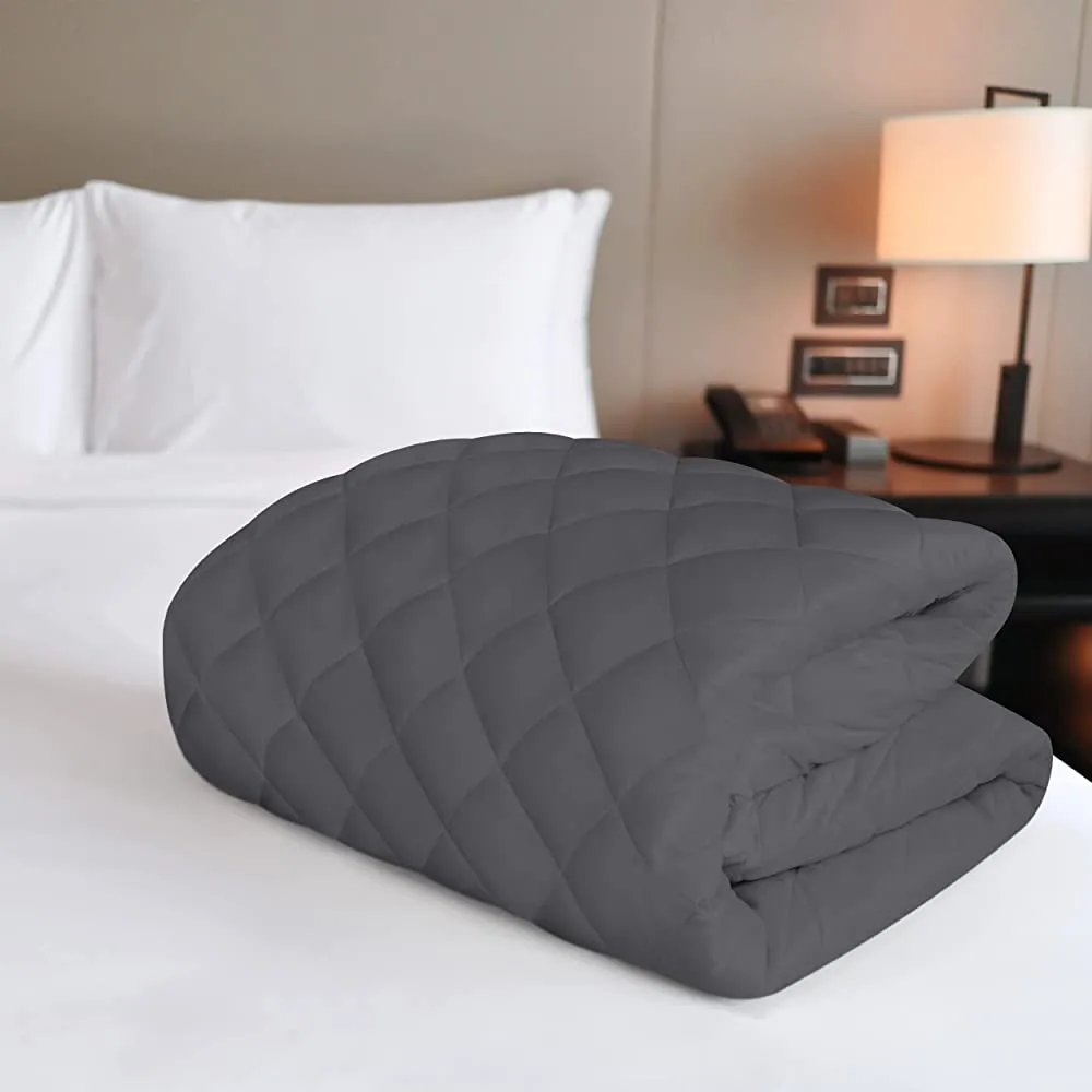 Quilted Fitted Mattress Pad , Elastic Fitted Mattress Protector