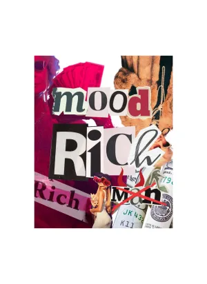 "Mood Rich" 8x11 collage print, wall art.