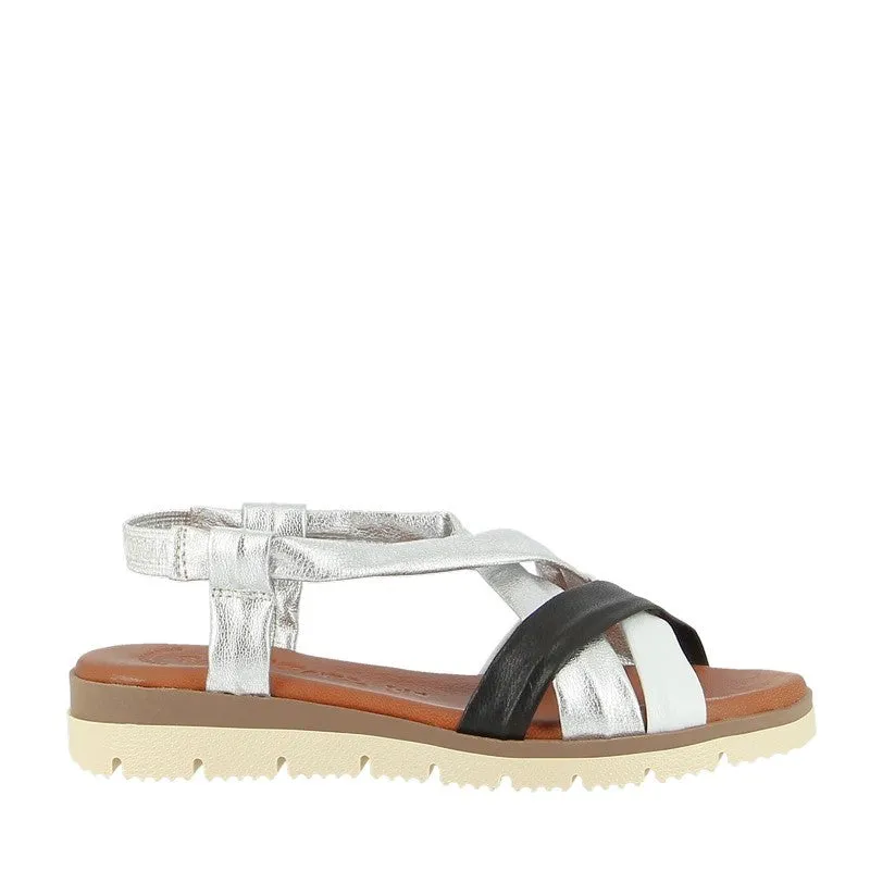 Raquel Perez Catarina Silver Multi Slingback Sandal