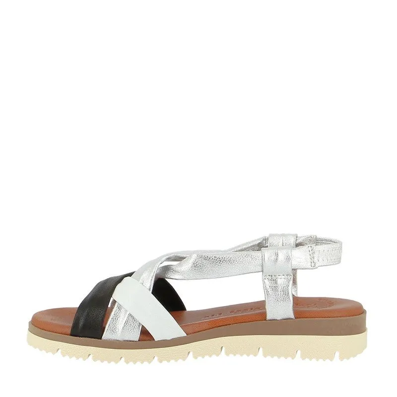 Raquel Perez Catarina Silver Multi Slingback Sandal
