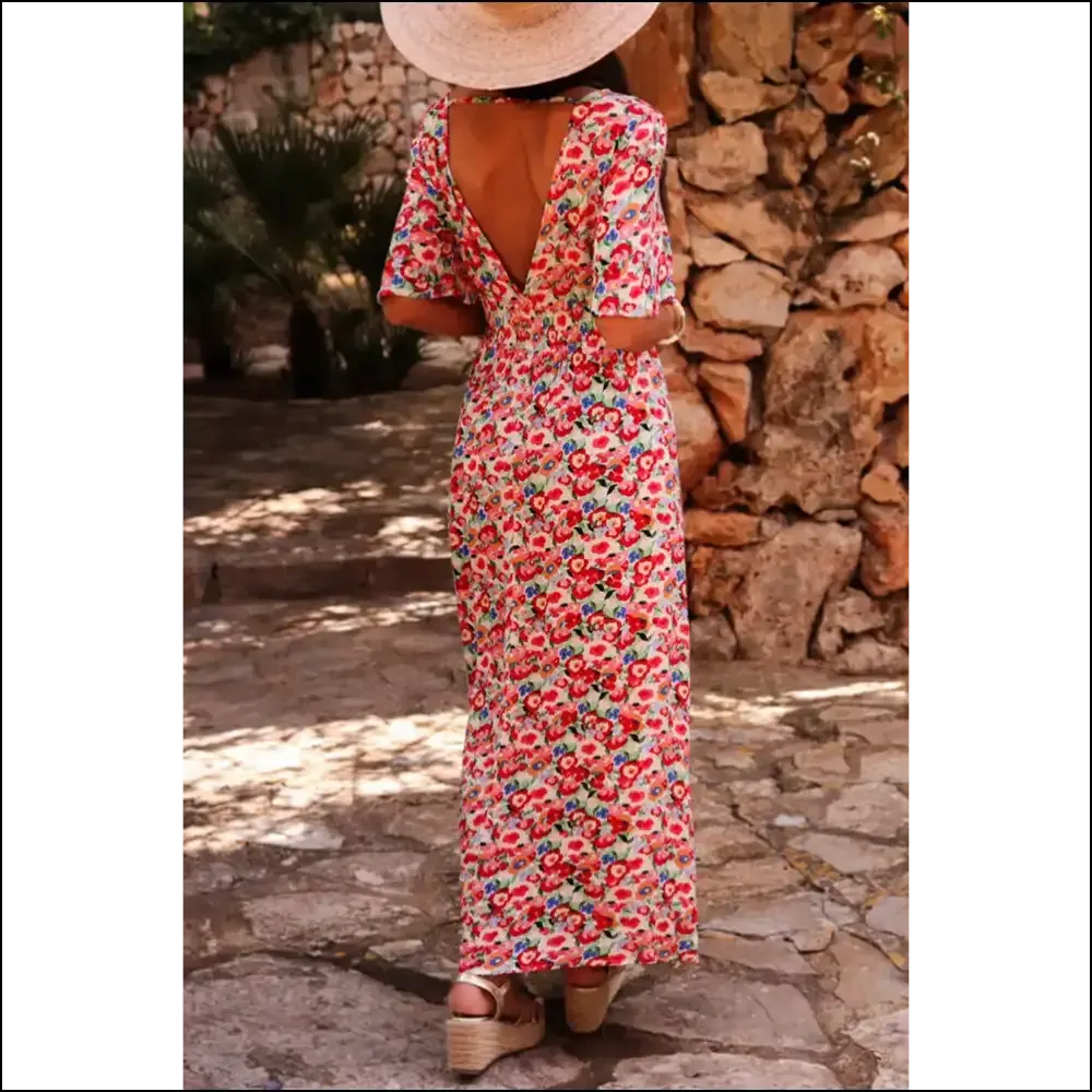 Red Floral Maxi Dress: Needful Things Goddess  🌹💀