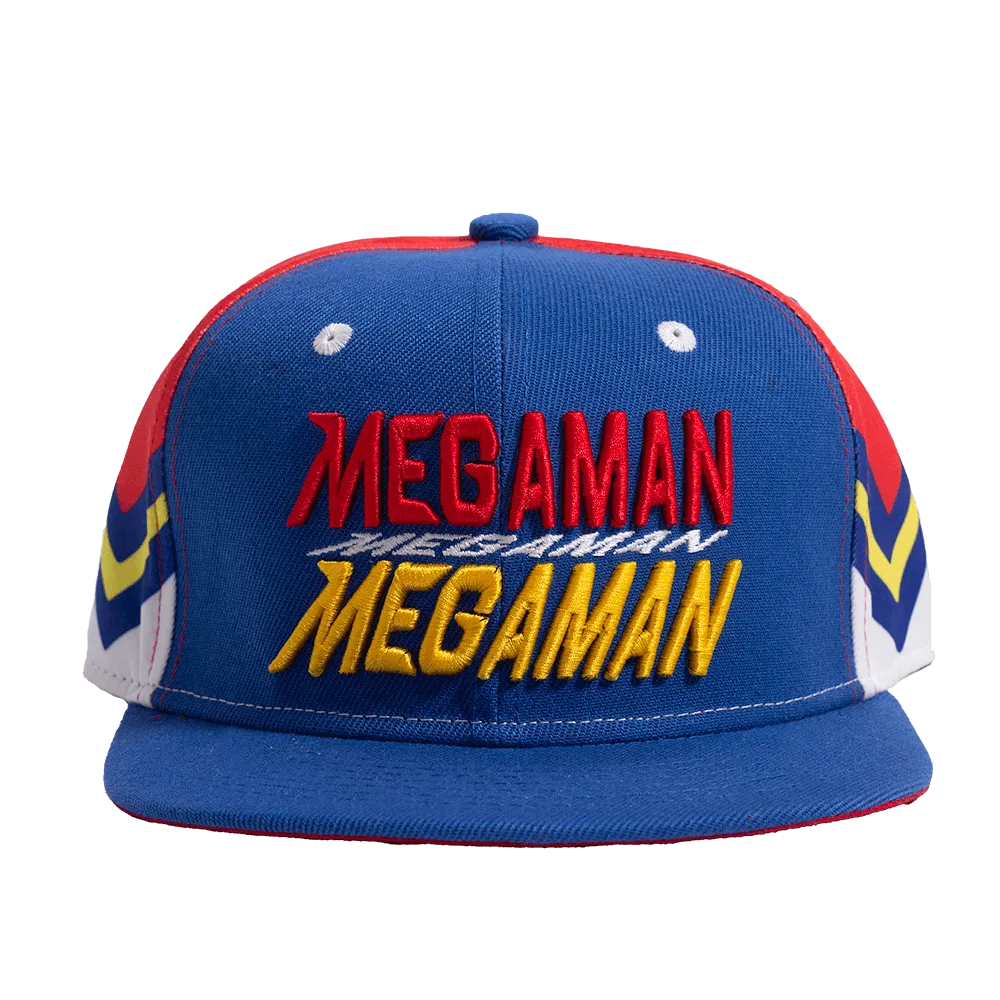 RED/BLUE MEGAMAN ZIGZAG FITTED HAT