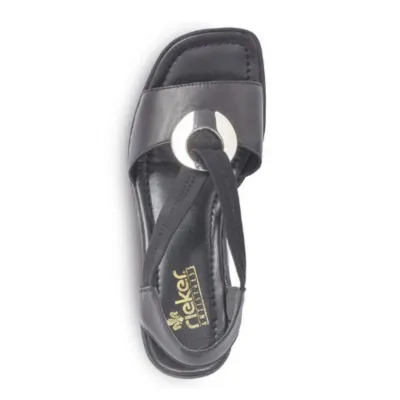 Rieker 62662-01 Black Women's Sandals
