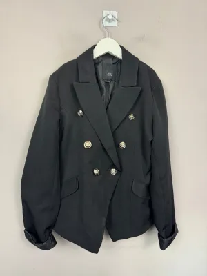 River Island black blazer 11-12y