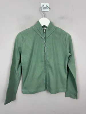 River Island Green Ribbed Top 5-6y