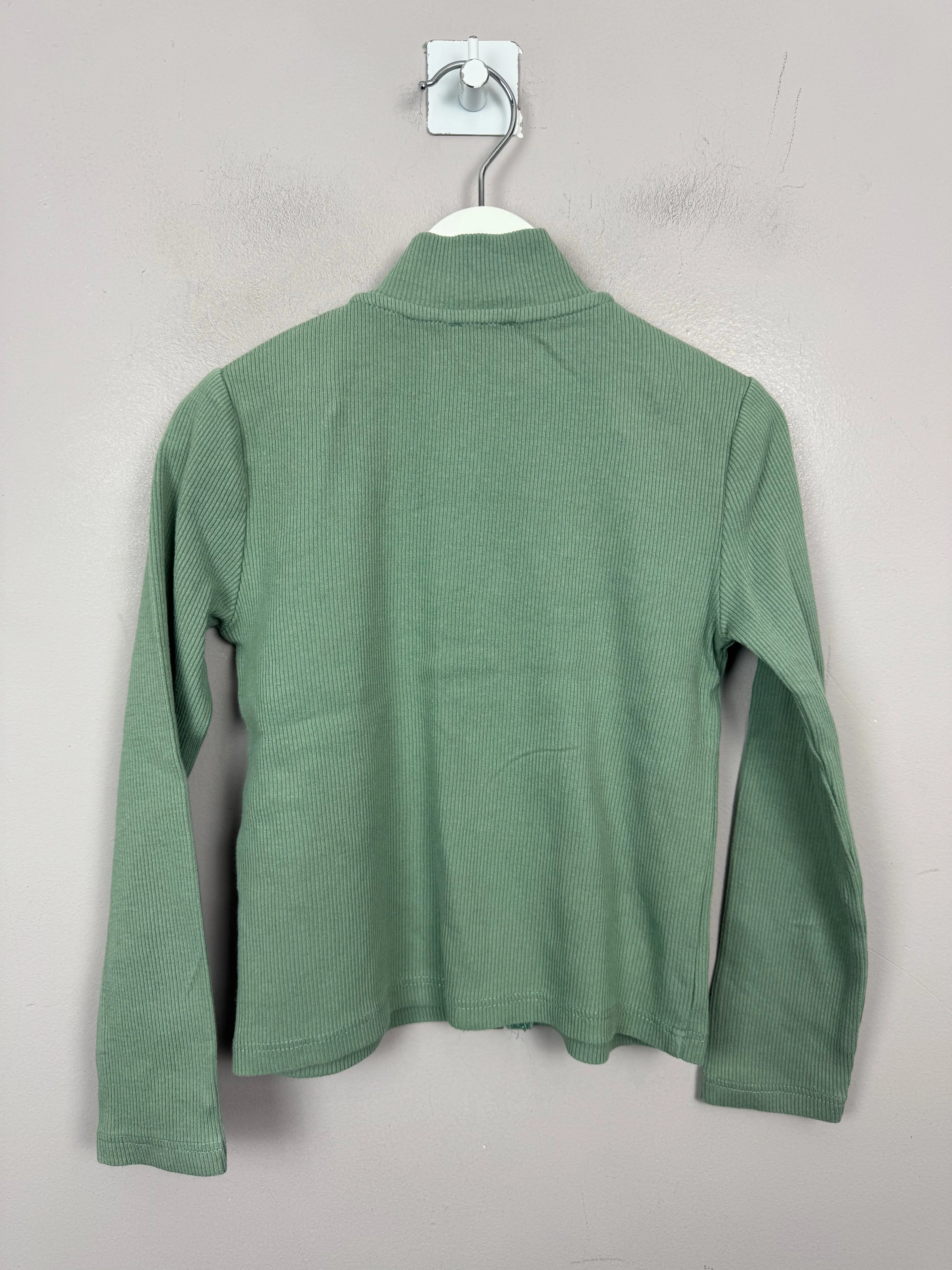 River Island Green Ribbed Top 5-6y