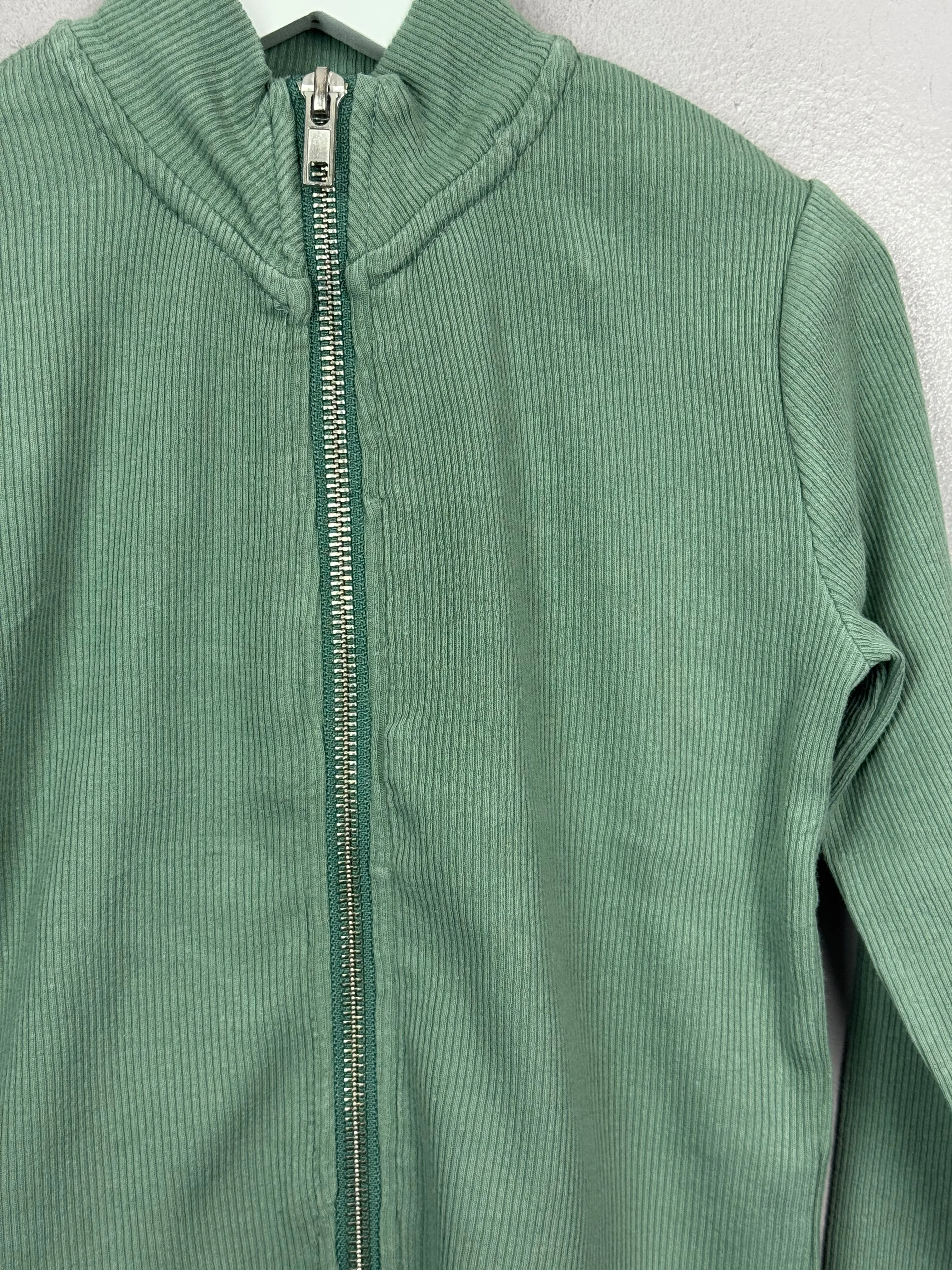 River Island Green Ribbed Top 5-6y