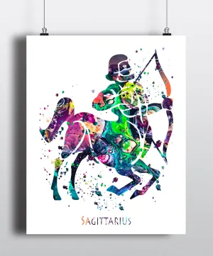 Sagittarius Astrology Art Print - Unframed