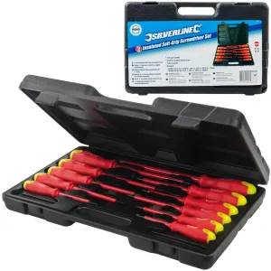 Silverline 11 Piece Insulated Screwdriver Set Slotted Phillips Chrome Vanadium Shafts