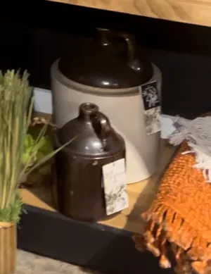 Small Vintage Stoneware Whiskey Jug