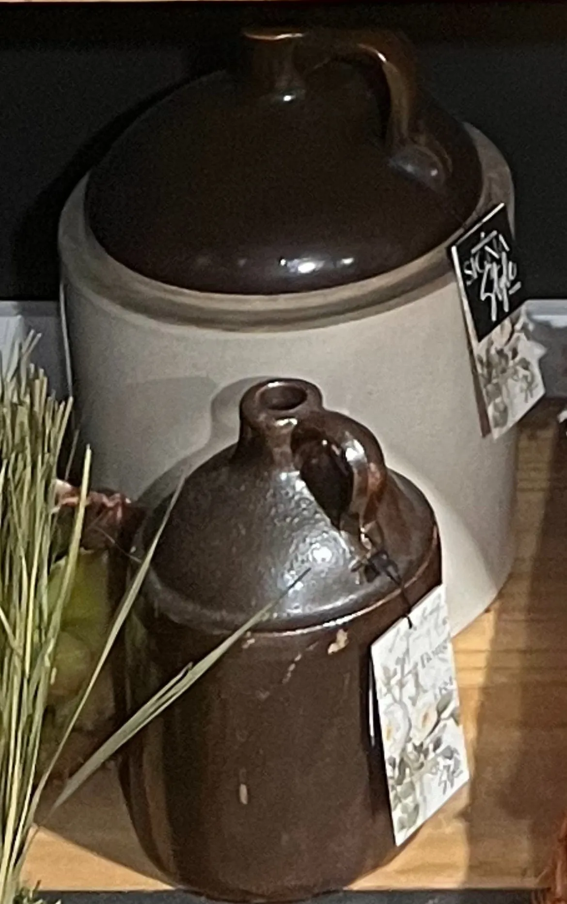 Small Vintage Stoneware Whiskey Jug