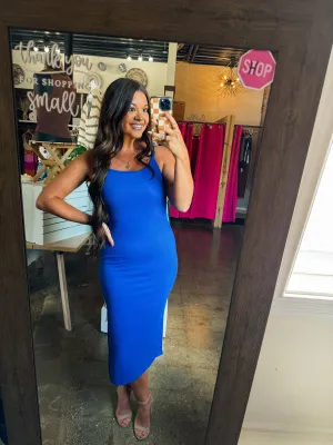 SOAK UP THE SUN DRESS-ROYAL BLUE