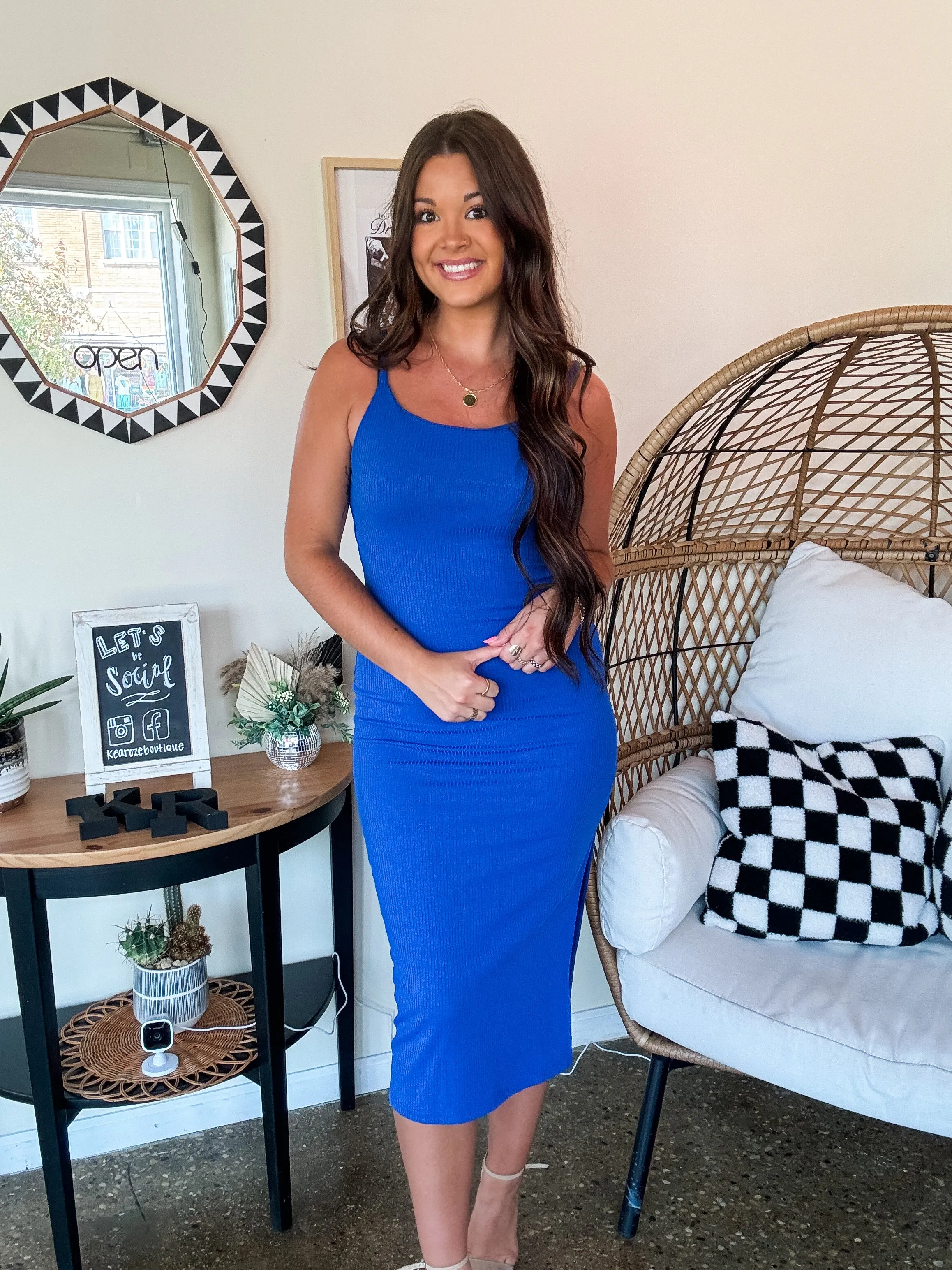 SOAK UP THE SUN DRESS-ROYAL BLUE