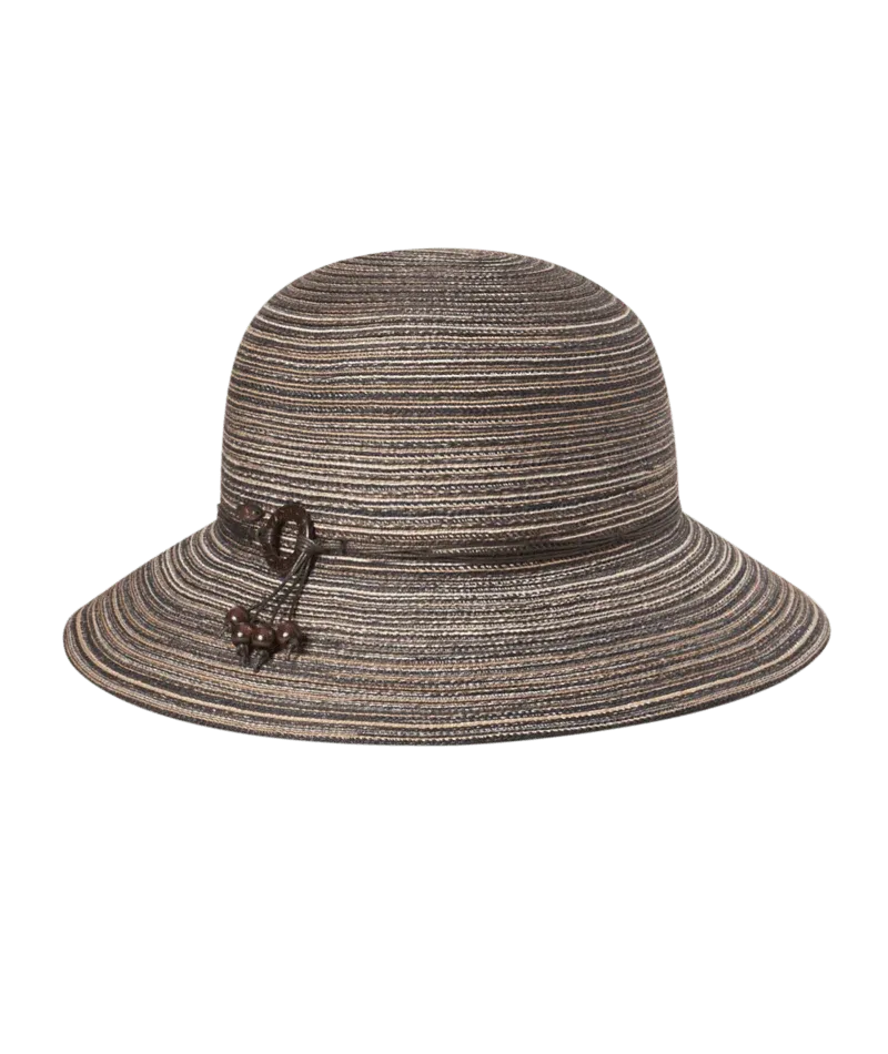 Sophia Short Brim Sun Protection Hat In Chocolate