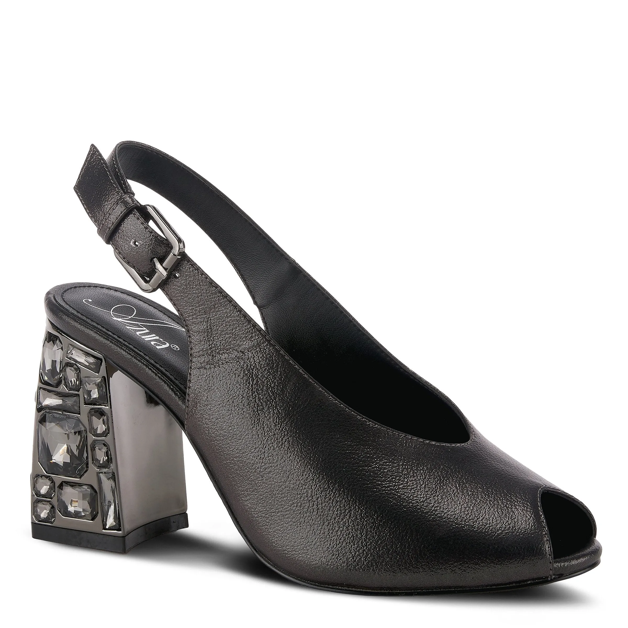 Spring Step Shoes  Azura Dazzley Sandal Women’s Metallic Pebbled Leather