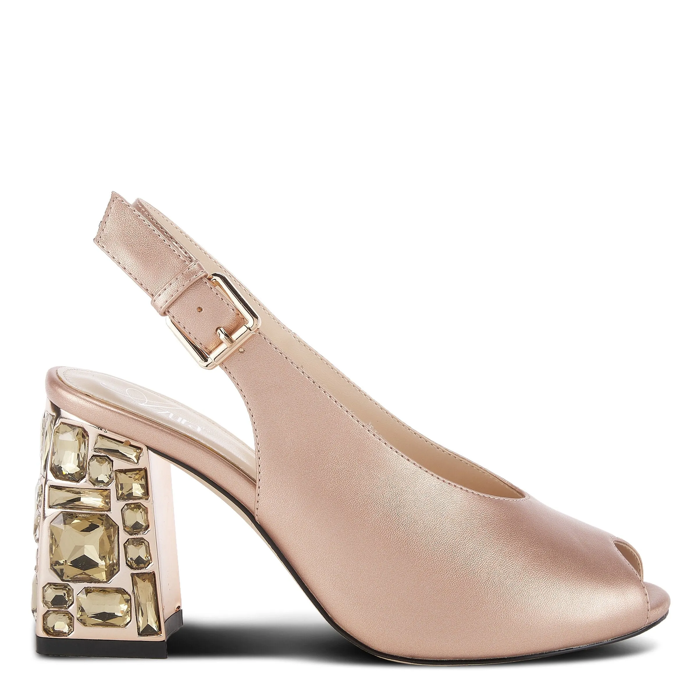 Spring Step Shoes  Azura Dazzley Sandal Women’s Metallic Pebbled Leather