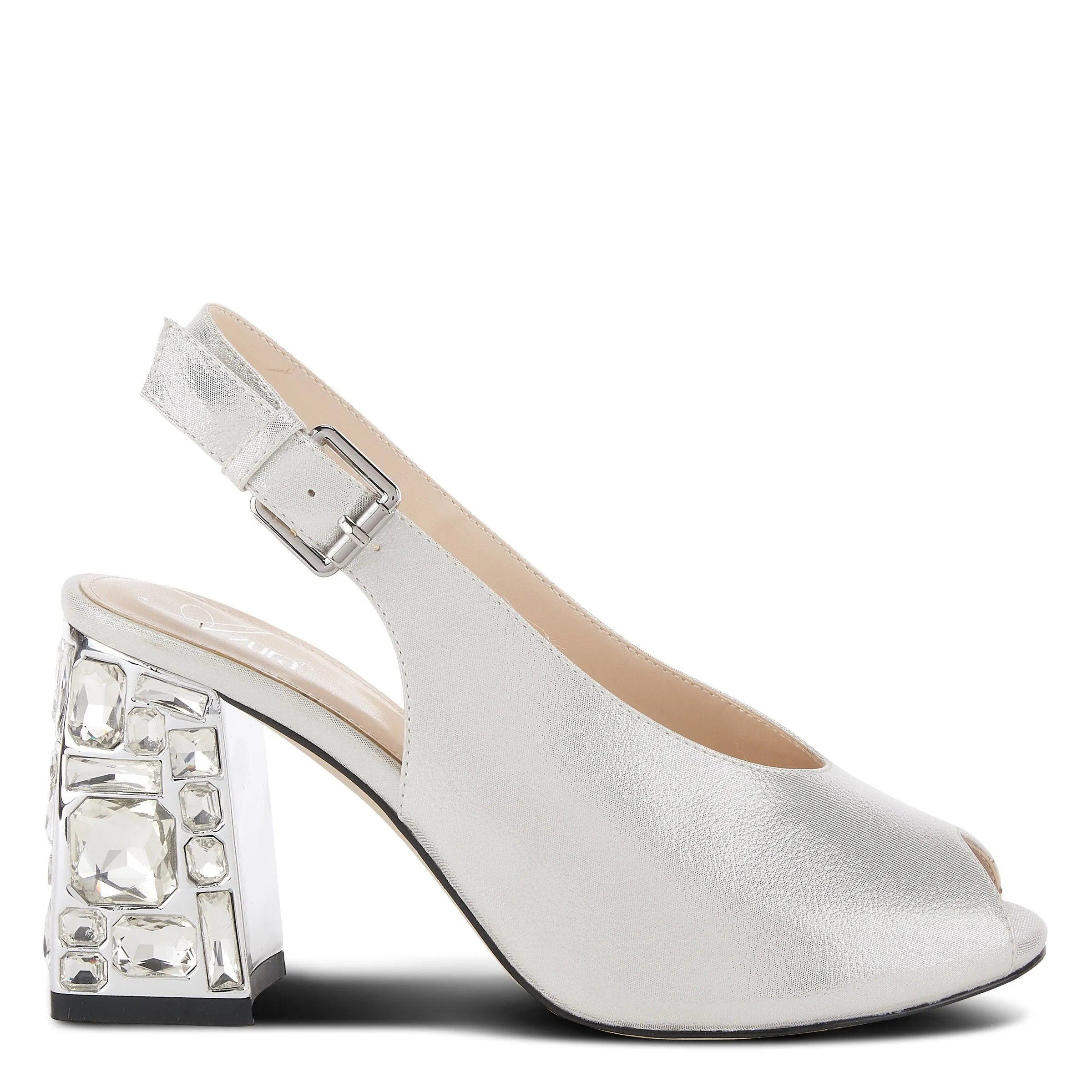 Spring Step Shoes  Azura Dazzley Sandal Women’s Metallic Pebbled Leather