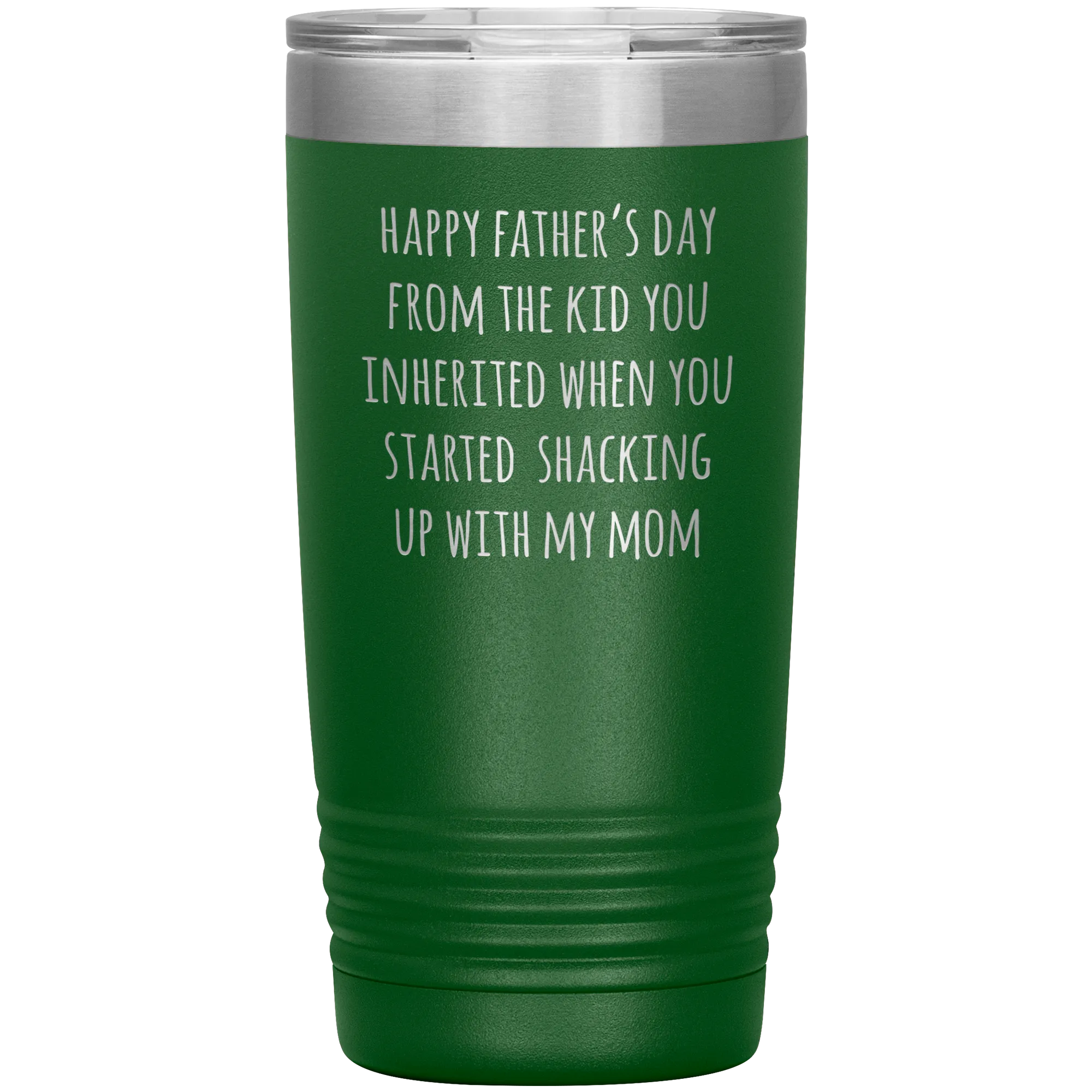 Stepdad Mug Stepfather Gifts Happy Father's Day From the Kid You Inherited When You Started Shacking Up with My Mom Tumbler Cup 20 oz BPA Free