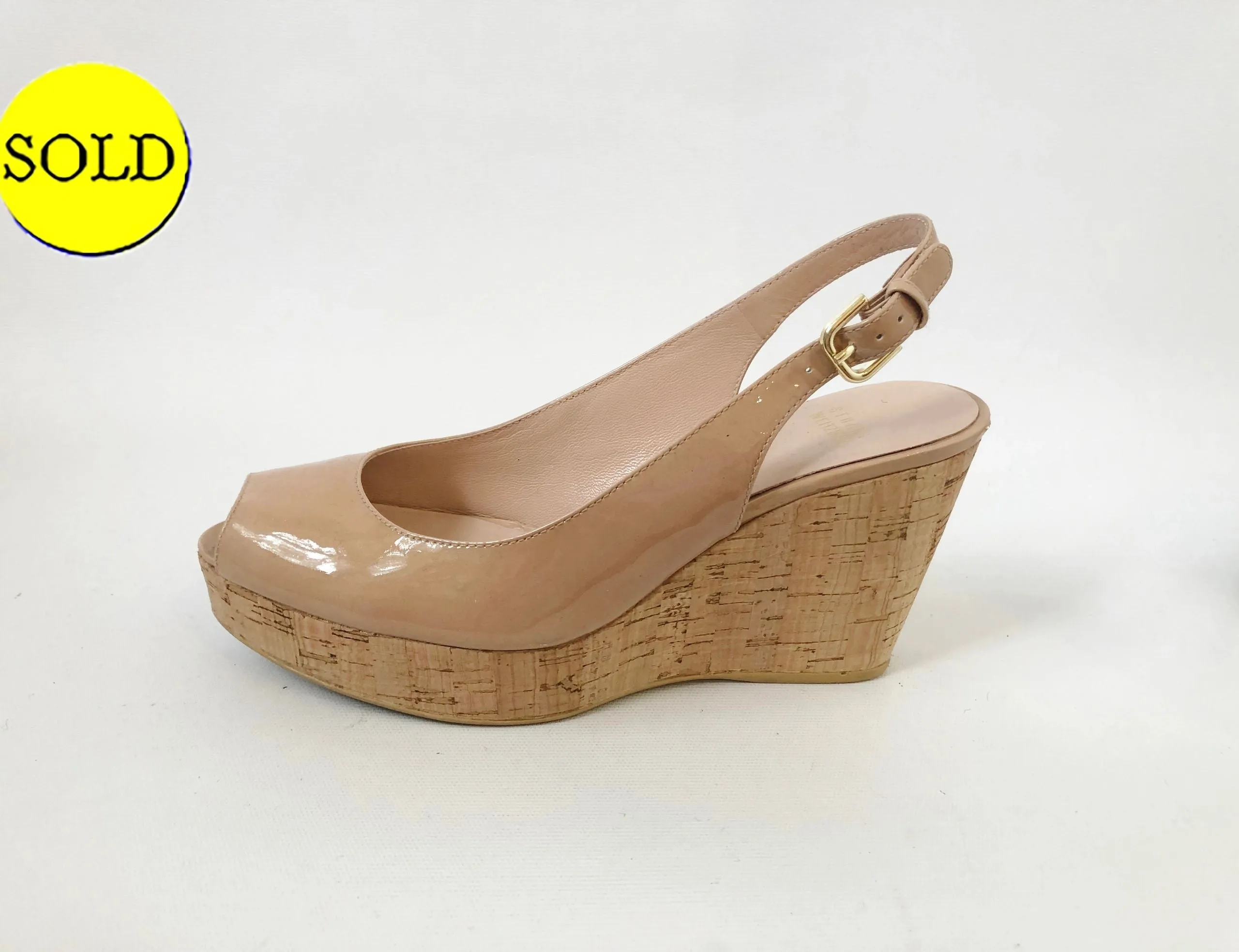 Stuart Weitzman Open Toe Wedge Size 8.5