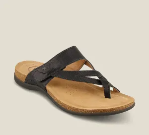 TAOS PERFECT BLACK LEATHER SANDAL