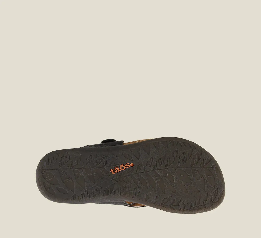 TAOS PERFECT BLACK LEATHER SANDAL