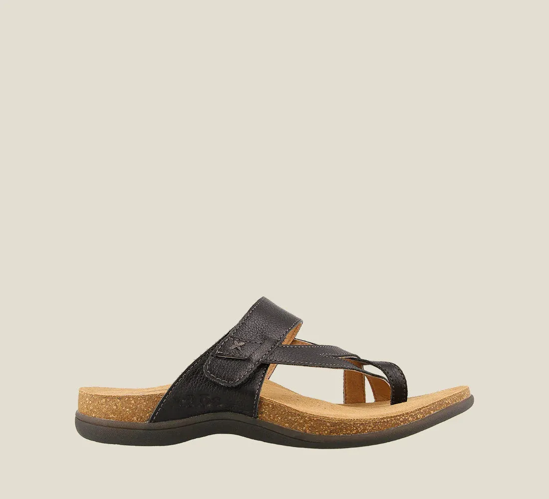 TAOS PERFECT BLACK LEATHER SANDAL