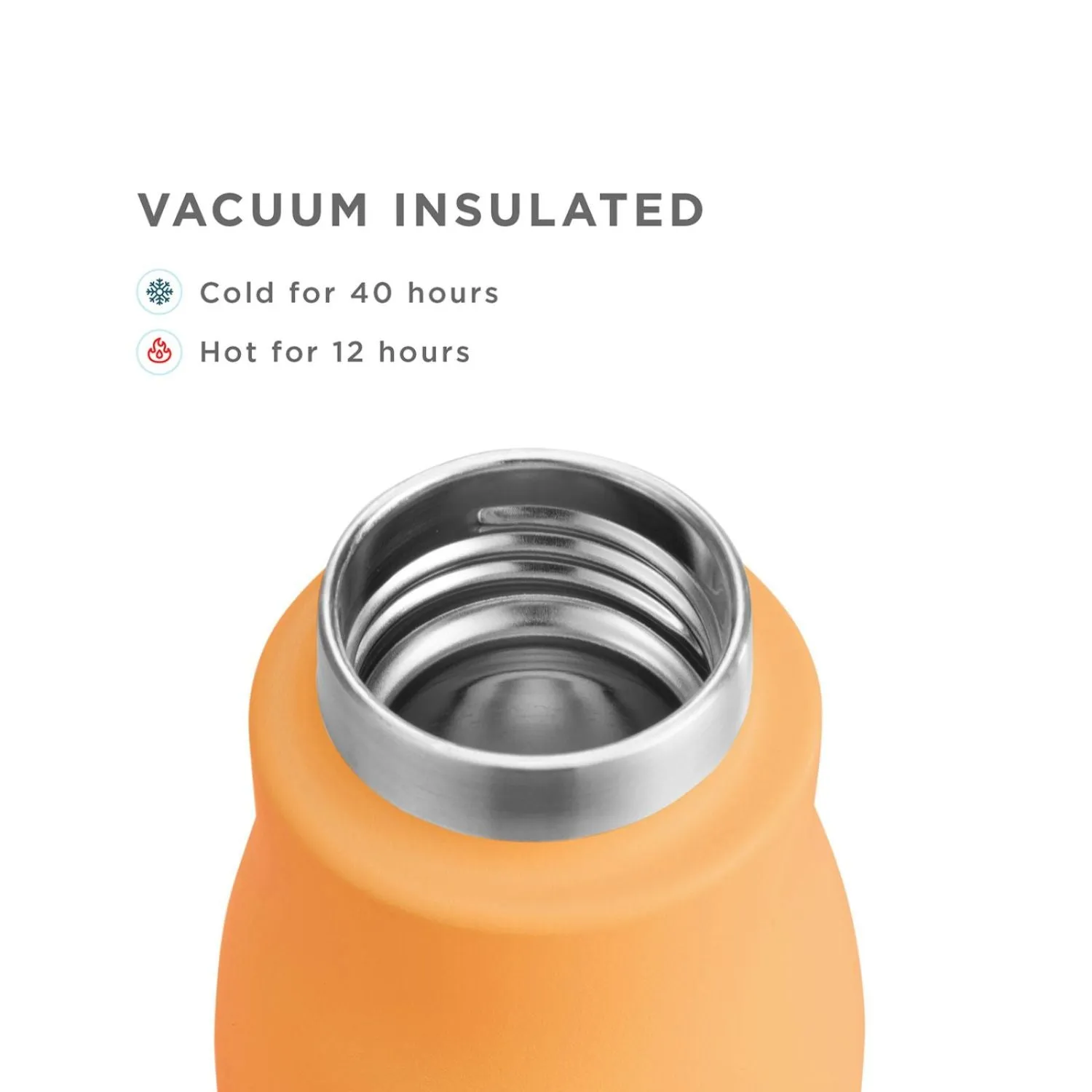 thinKitchen™ Zoku Stainless Steel Bottle, Orange, 500ml