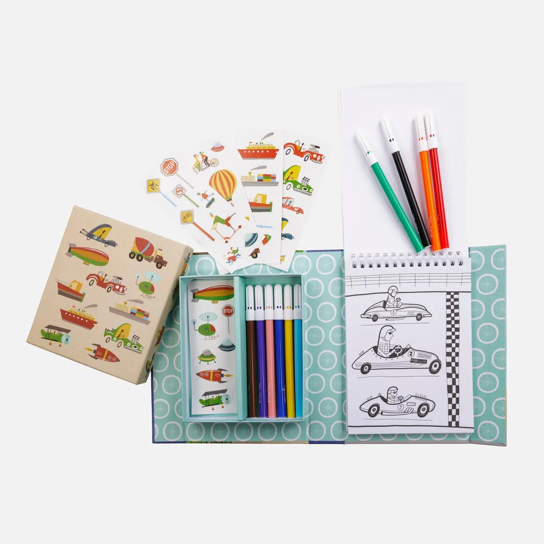 Tiger Tribe | Transport Colouring Set